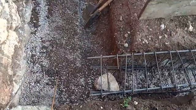 заливаем подпорную стену. способ вязки арматуры