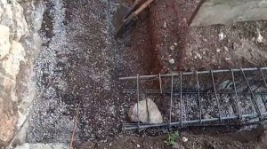 заливаем подпорную стену. способ вязки арматуры