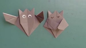 Летучая мышь из бумаги! Оригами поделки своими руками!