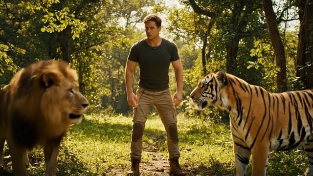 Встреча в лесу со львом и тигром смотреть онлайн