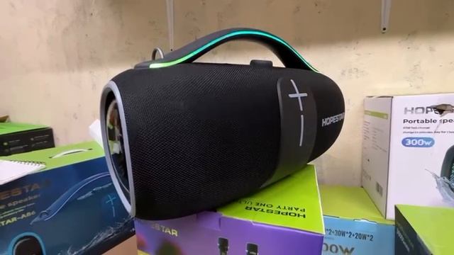 HOPESTAR A86 черного цвета 450 Ватт с Микрофоном Ремнём Флешкой и Bluetooth 🔥 Видеоотчет г. Волжск смотреть онлайн