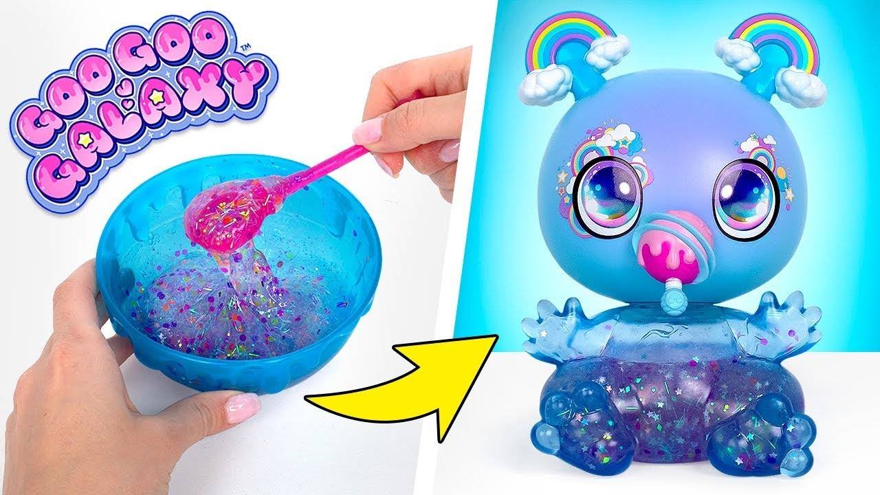 ✨ Сюрприз от Goo Goo Galaxy Slime! | Слайм с блестками своими руками для милой инопланетной куклы 💖 смотреть онлайн