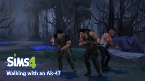 The Sims 4 Анимация «Идти с Ак-47» - Download