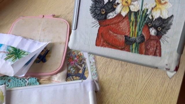 Мои процессы дома и на улице- вышивка и вязание крючком . смотреть онлайн