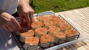 Шашлык-рулетики из фарша. Сочные, вкусные, слов нет! Готовить легко!