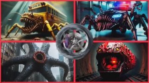 Монстр из школьного автобуса 🆚 Монстр из полицейской машины 🆚 Голодная звезда 🆚 Пожиратель поездо