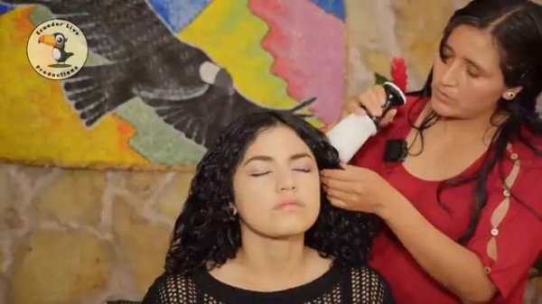 Esperanzas ASMR whispering massage hair playbrushing limpia energy cleansing [get-save.com]