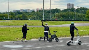 Гонки на электросамокатах Технопарк (ЦТВС) 2025, Victorus, падение! Трасса
