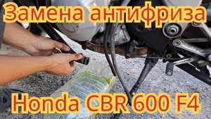 Замена антифриза, на мотоцикле Honda CBR 600 F4.