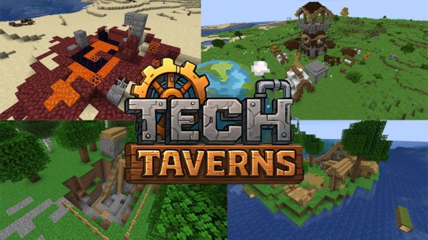 ВЫЖИВАНИЕ на сборке TECHTAVERNS #1 || Начало развития, первые данжи