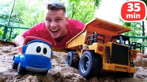 Веселая школа - Строительная техника и щенячий патруль! Видео для детей