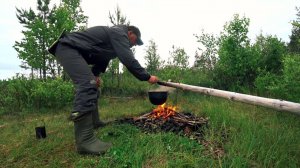 Один на Лесном Озере. Рыбалка на Кружки и Самоловки. Уха на Костре.