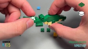 Собираем ламбеозавра из конструктора QBRIX KIDS - детские конструкторы с видеоинструкцией