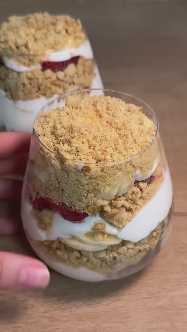 Десерт в стакане без выпечки  #рецепты #рек #десертвстакане #десерт #десертбезвыпечки