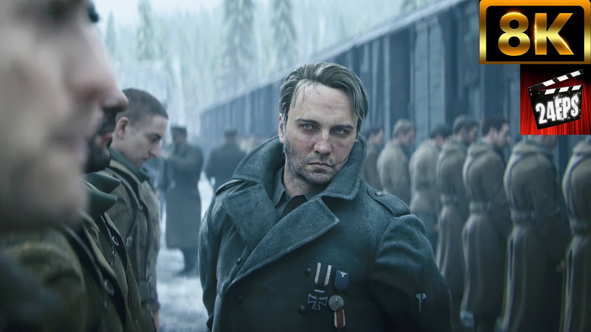 Call of Duty: WWII - Search for a Jew among the prisoners - Cinematic (Remastered CGI 8K) смотреть онлайн