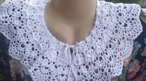 АЖУРНЫЙ ВОРОТНИК КРЮЧКОМ И ШАПОЧКА ВЯЖЕТСЯ.