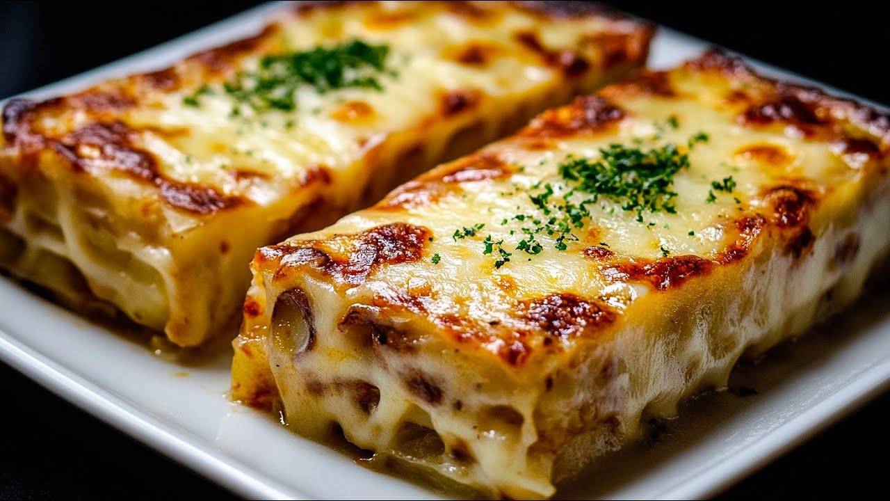 Деревенская запеканка с грибами и овощами под сливочно-сырной корочкой смотреть онлайн