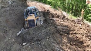 Строительство, срезаем горный склон, продолжение