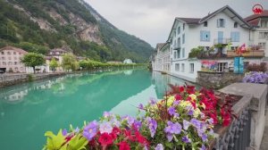 Спокойная прогулка в швейцарском городе Интерлакен после дождя, Швейцария🇨🇭☔️ Лето в Европе