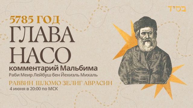 Тора с комментариями Мальбима | Глава Насо | раввин Шломо Зелиг Аврасин