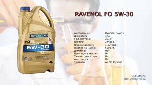 Анализ масла RAVENOL FO 5W-30.