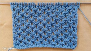 489 АЖУРНАЯ СЕТОЧКА ИЗ КОЛЕЧЕК Вязание Узоры спицами