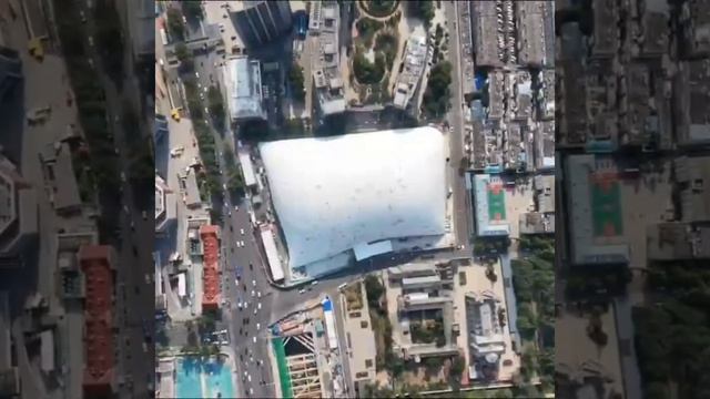 На стройке в китайском городе Цзинань надули огромный защитный купол — он защитит местных жителей от смотреть онлайн