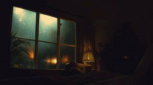 Шум Дождя за Окном для Сна | Ночной Уют и Мягкий Свет Лампы