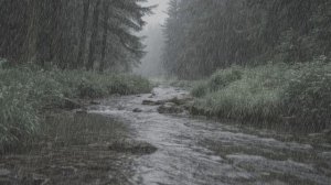 Шум ручья в дождь для расслабления