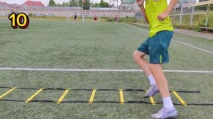 Упражнения на координационной лесенке