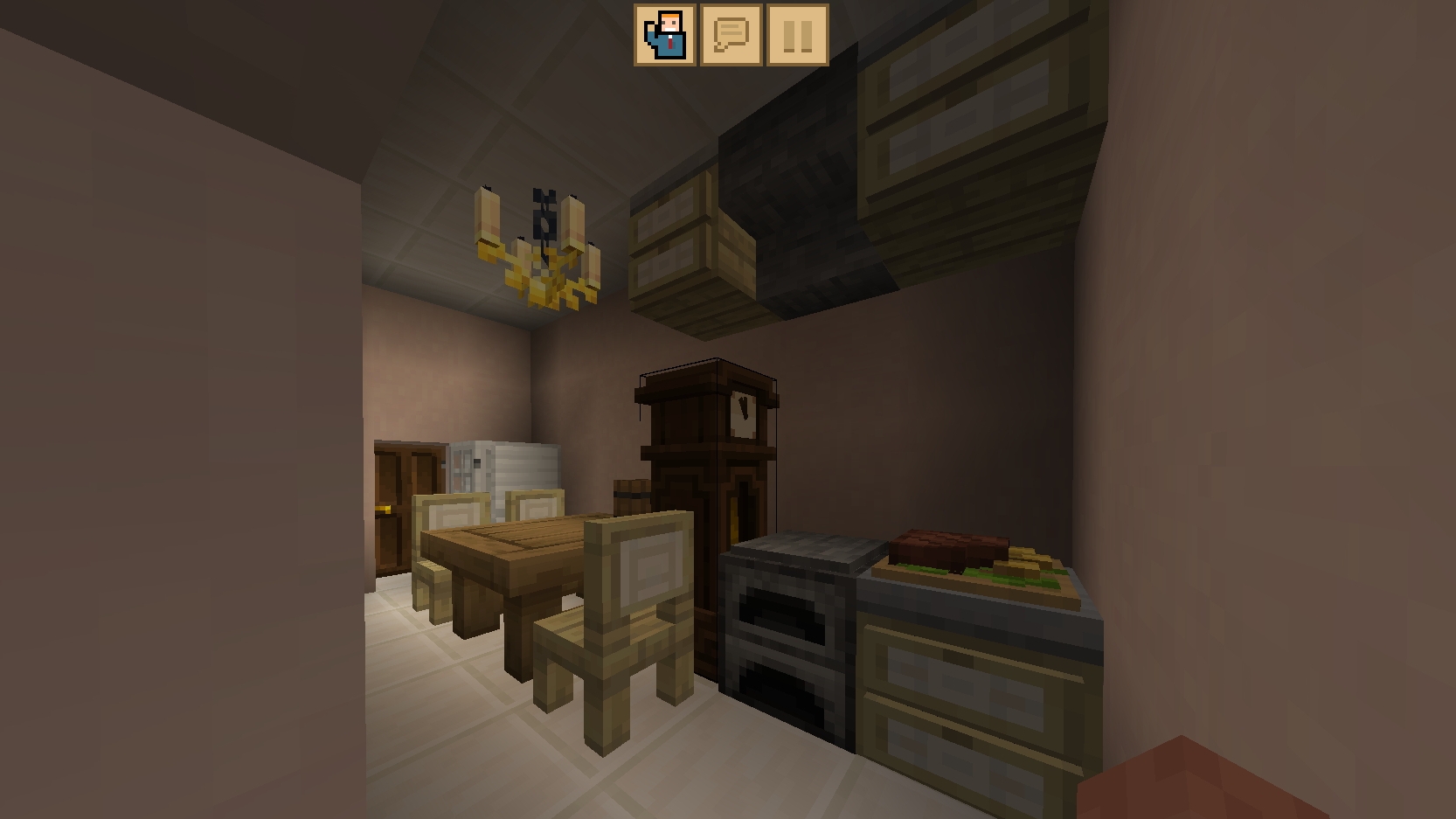 построил однокомнатную квартиру в Майнкрафт с модами.