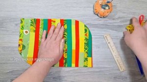 Скопилось много мелких лоскутов_ Отличная идея куда их пристроить. Переделала идею из инета. Отлично