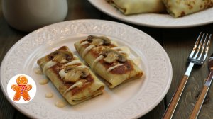 Блинчики с грибами ✧ Нежные и очень вкусные