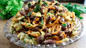 САЛАТ с куриной грудки и ФАСОЛИ.