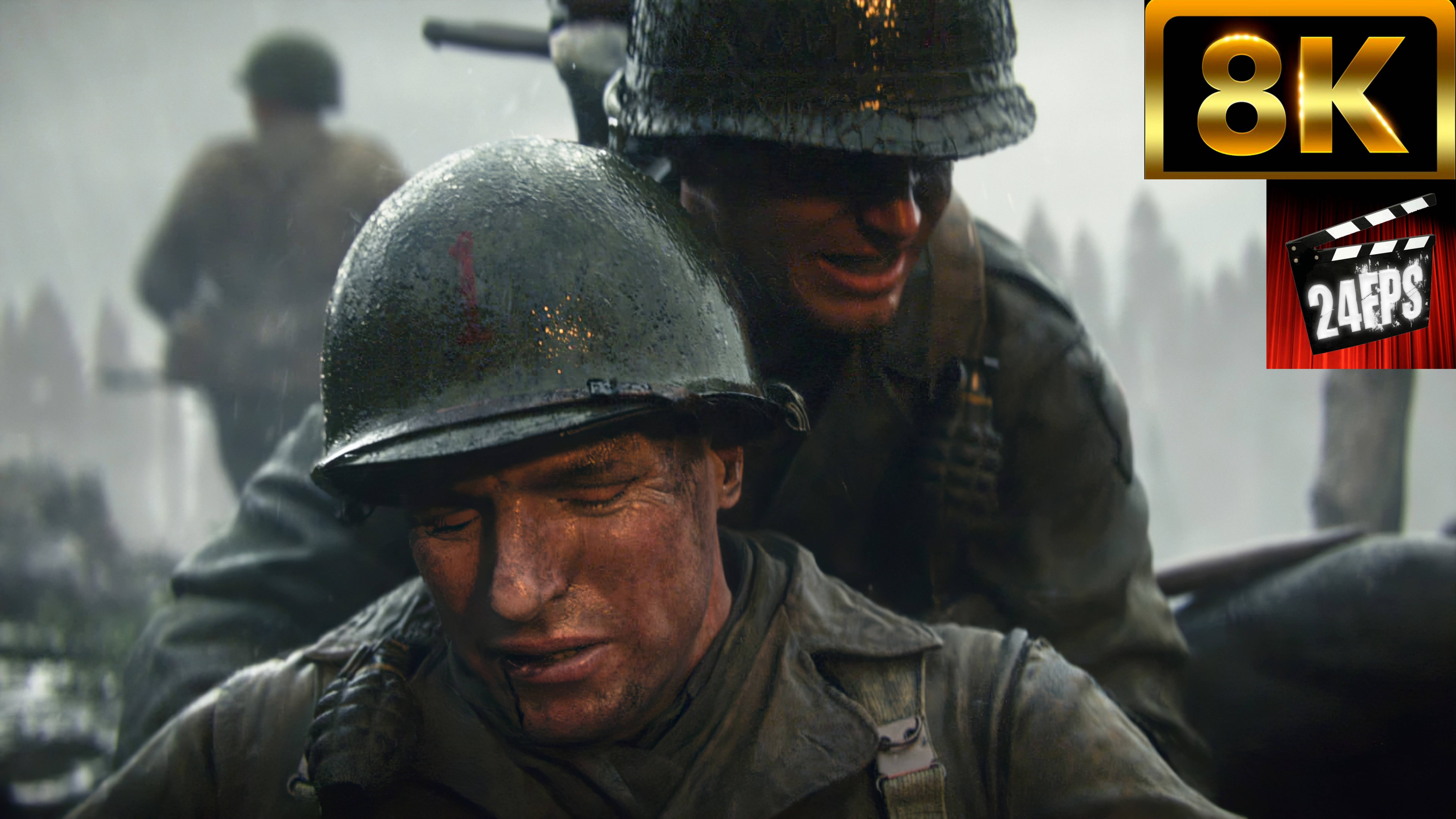 Call of Duty: WWII - All Cinematic Сutscenes ( "Special" Remastered CGI 8K) смотреть онлайн