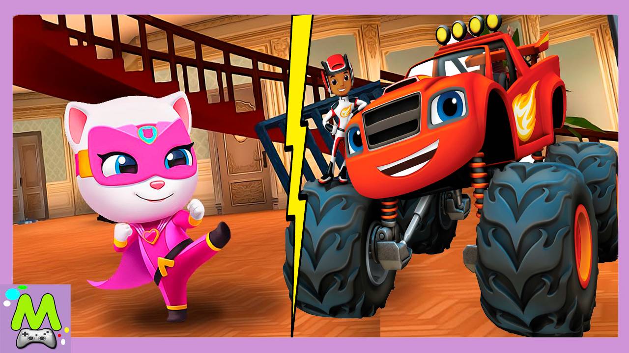 Говорящий Том vs Вспыш и Чудо-Машинки.Снежные Гонки Анджелы против Машинок.Кто Быстрее смотреть онлайн