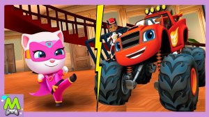 Говорящий Том vs Вспыш и Чудо-Машинки.Снежные Гонки Анджелы против Машинок.Кто Быстрее
