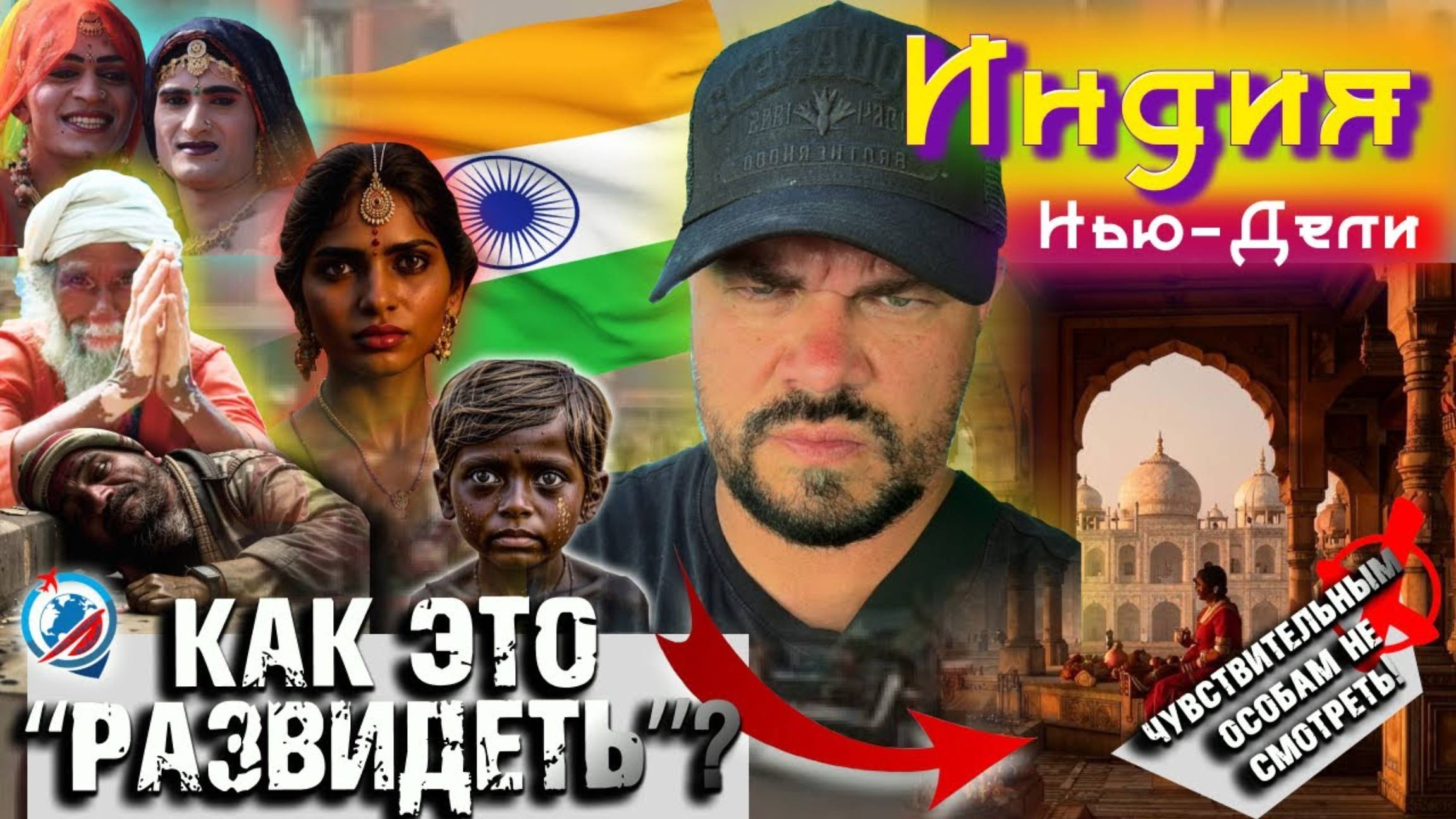 Город контрастов:нищета и вечный праздник.ШОК от увиденного:городские виды, туалеты,метро,Нью-Дели. смотреть онлайн