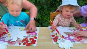 "Ромашка" ко дню Семьи, Любви и Верности. Рисование для самых маленьких Funny Ant Malahovka