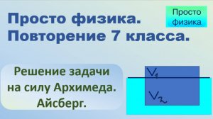 Задача на силу Архимеда