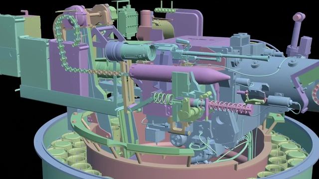 Работа механизма заряжания 125-мм танковой пушки 2A82-1M на ОБТ Т-14 смотреть онлайн