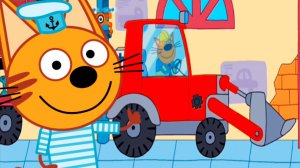 ТРИ КОТА - Мультик про машинки - Котики строят домик HD