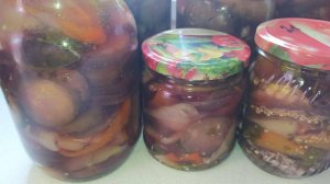 Баклажаны на зиму с болгарским перцем и чесноком. Очень вкусный рецепт.