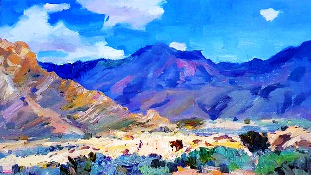 Летние пейзажи и цветочные натюрморты художника Таалайбека Мусурманкулова смотреть онлайн