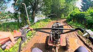 Рыбалка по-простому на пруду и на речке с поездкой на мотоблоке