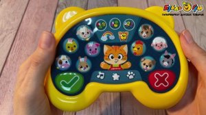 337972 Игрушка развивающая Азбукварик игровая приставка малыша котик всезнайка с песнями и звуками