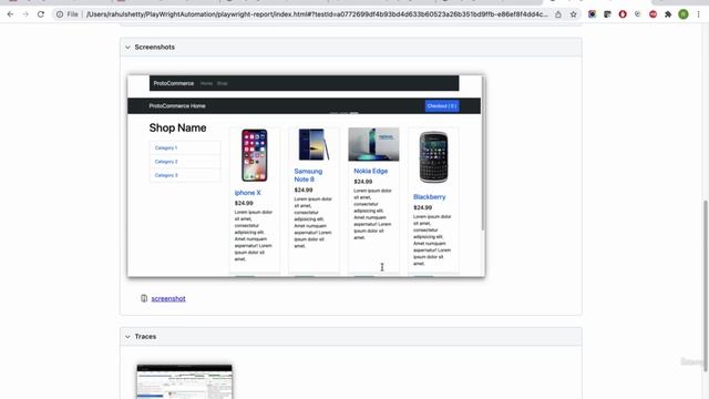 Detailed view of Test Traces, HTML reports, logs & Screenshots for test results смотреть онлайн
