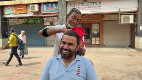 Waris Barber $1 Ultimate STRESS KILLER Head & Body Massage With New Tool | India Ka ASMR