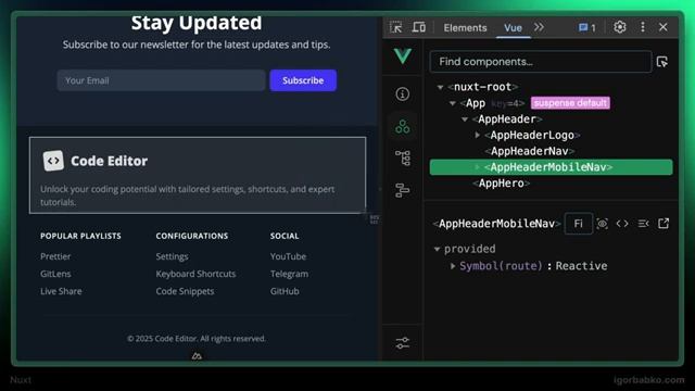 Nuxt Vue Платформа видео уроков 8 - Компоненты шапки и подвала