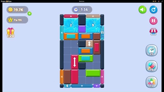 Block Jam или Color Block Jam прохождение Уровень 196 смотреть онлайн